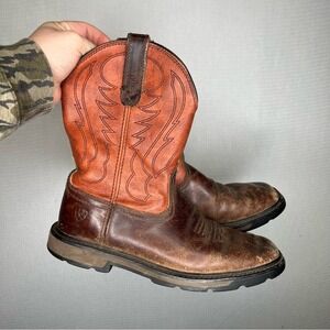 Ariat | Cowboy Boots Square Pull On Mens‎ 8D Groundbreaker